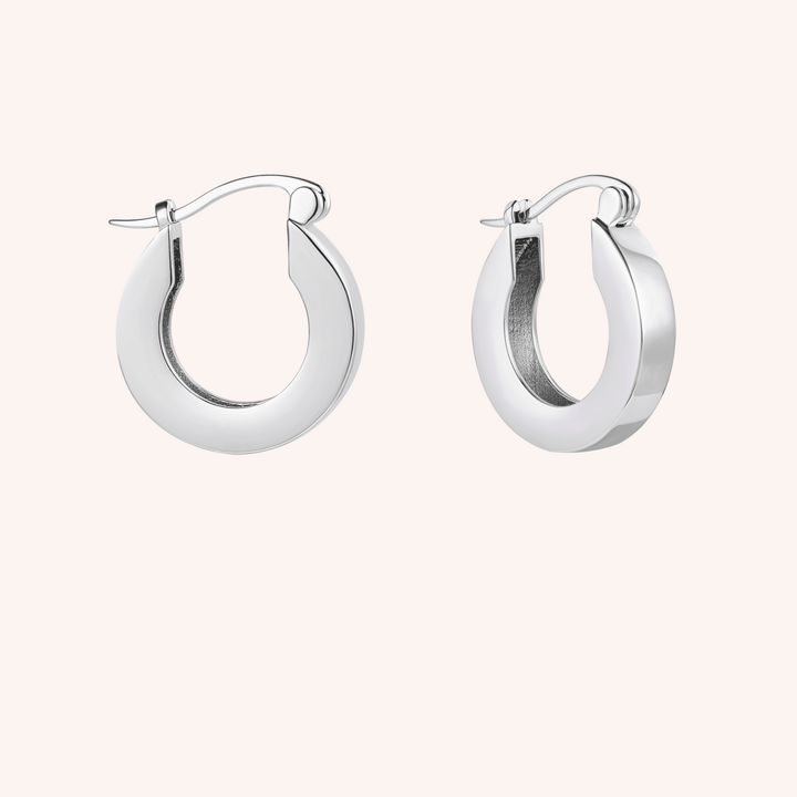 silver plated hoops 