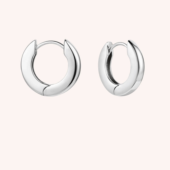 silver plated hoops 