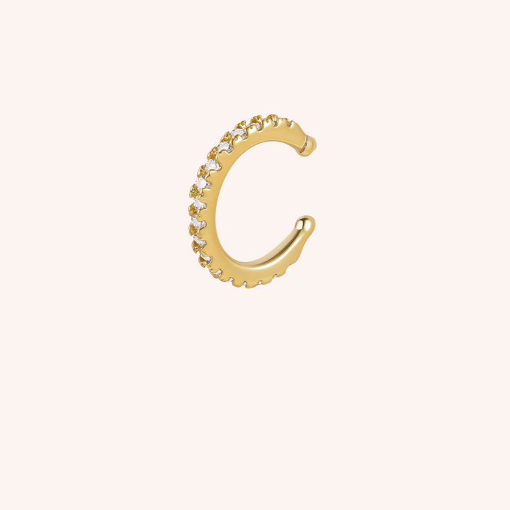 pave ear cuff 18k gold plated 