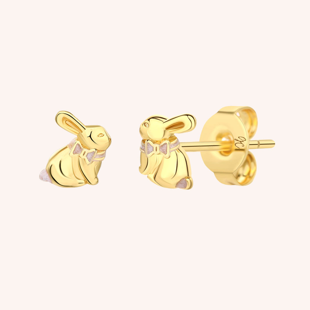 Golden Bunny Studs